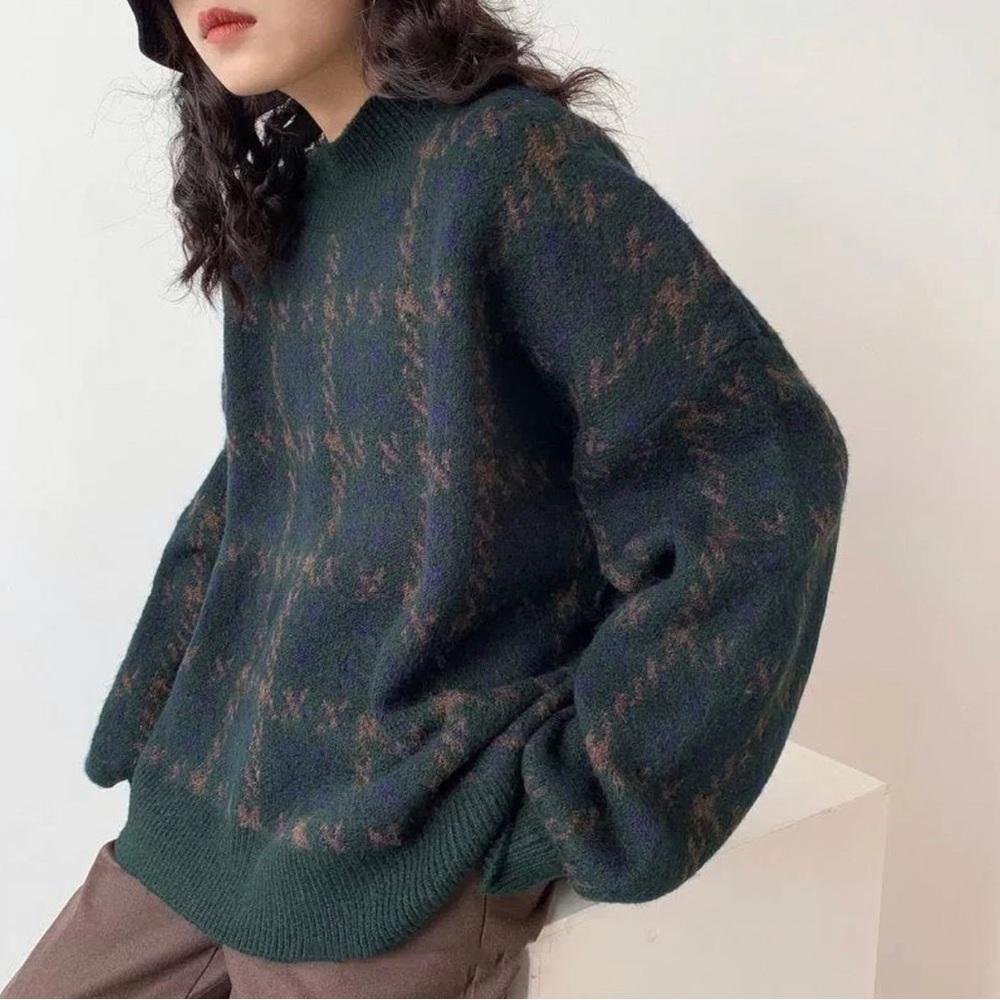 Vintage Houndstooth Sweater